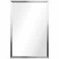 Solid Storage Supplies Contempo Brushed Silver Stainless Steel rectangular Wall Mirror SO2950291